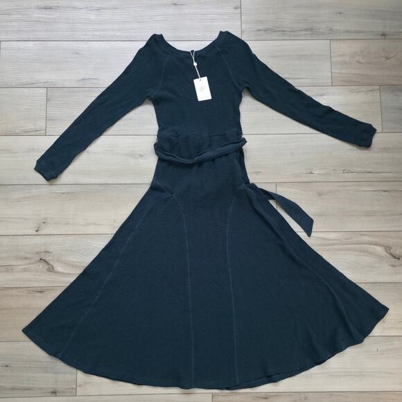 DownEast Dresses & Skirts - Downeast Destination Dress Long Sleeve Midi Rib Knit Dress Women Sz XS